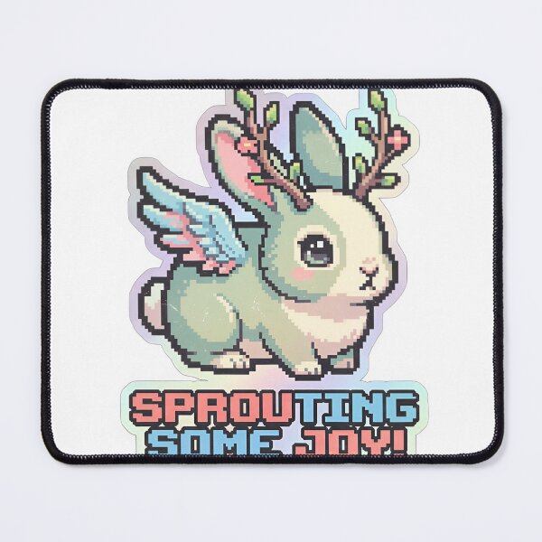 Item preview, A cartoon bunny with wings and antlers on transparent background designed and sold by Creative88Art.