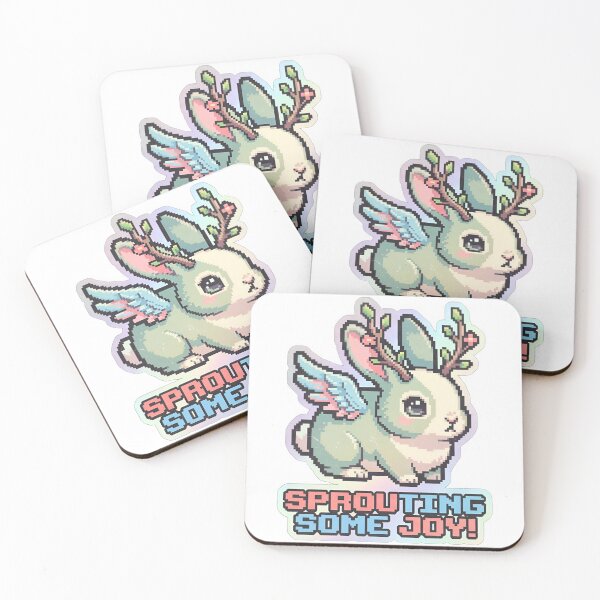 Item preview, A cartoon bunny with wings and antlers on transparent background designed and sold by Creative88Art.