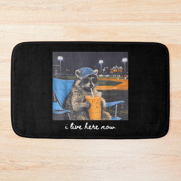 Item preview, i Live here Now Funny Racoon meme designed and sold by ivotee.
