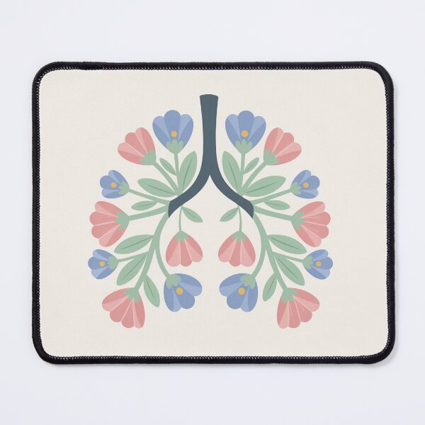Item preview, Breath and Blooms Abstract Floral Lungs designed and sold by TrendMorphic.