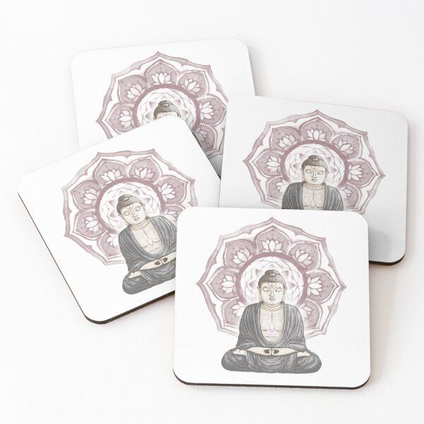 Item preview, Buddha Padma Watercolor - Fawn Earth Rust - Wine Halo designed and sold by Irene Estelle.