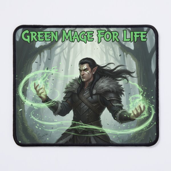Item preview, Green Mage for Life designed and sold by nullwizard.