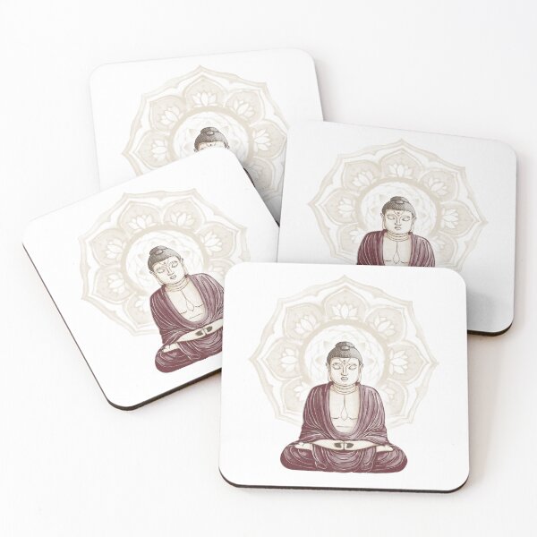 Item preview, Buddha Padma Watercolor - Fawn Earth Wine - Dove Halo designed and sold by Irene Estelle.