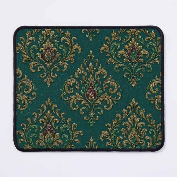 Item preview, Elegant Baroque Ornamental Pattern in Deep Green designed and sold by Good Vibes .