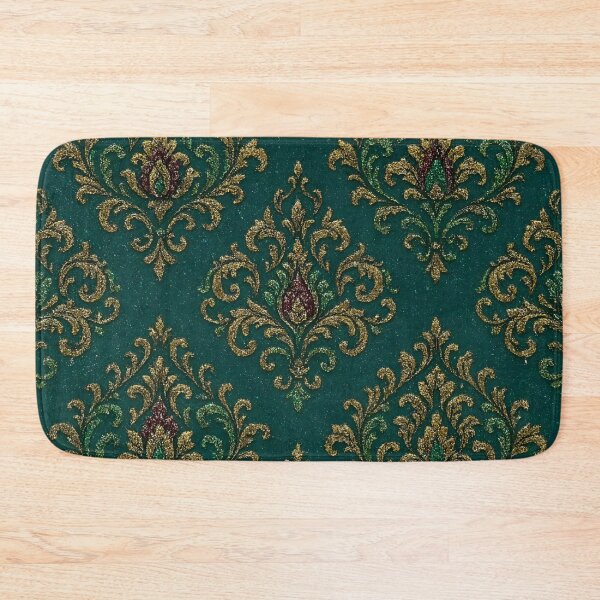 Item preview, Elegant Baroque Ornamental Pattern in Deep Green designed and sold by Good Vibes .