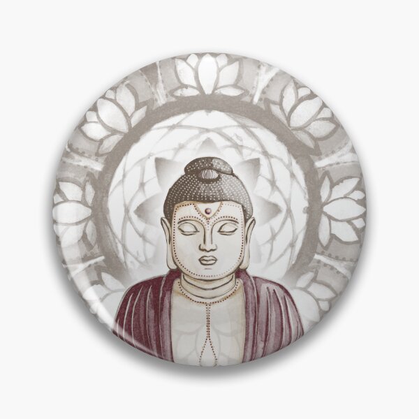 Item preview, Buddha Padma Watercolor - Fawn Earth Wine - Earth Halo designed and sold by Irene Estelle.