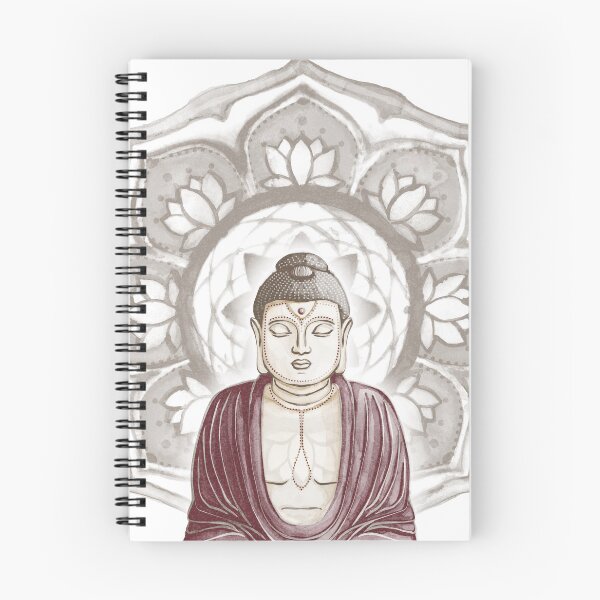 Item preview, Buddha Padma Watercolor - Fawn Earth Wine - Earth Halo designed and sold by Irene Estelle.