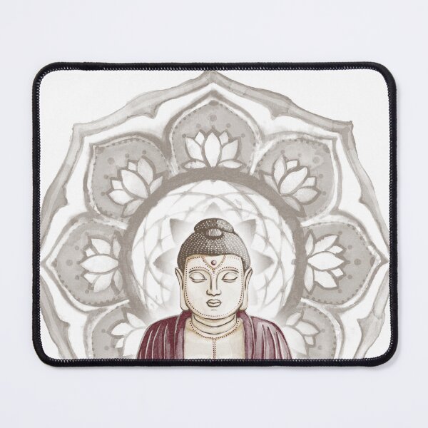 Item preview, Buddha Padma Watercolor - Fawn Earth Wine - Earth Halo designed and sold by Irene Estelle.