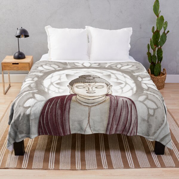 Item preview, Buddha Padma Watercolor - Fawn Earth Wine - Earth Halo designed and sold by Irene Estelle.