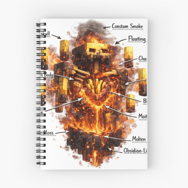 Item preview, Blaze Anatomy – Infernal Core with Blaze Rod Heart designed and sold by Ana Gómez.