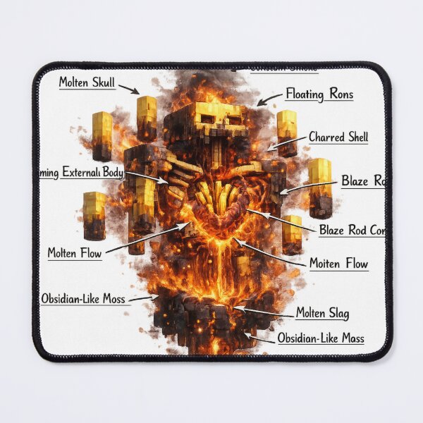 Item preview, Blaze Anatomy – Infernal Core with Blaze Rod Heart designed and sold by Ana Gómez.