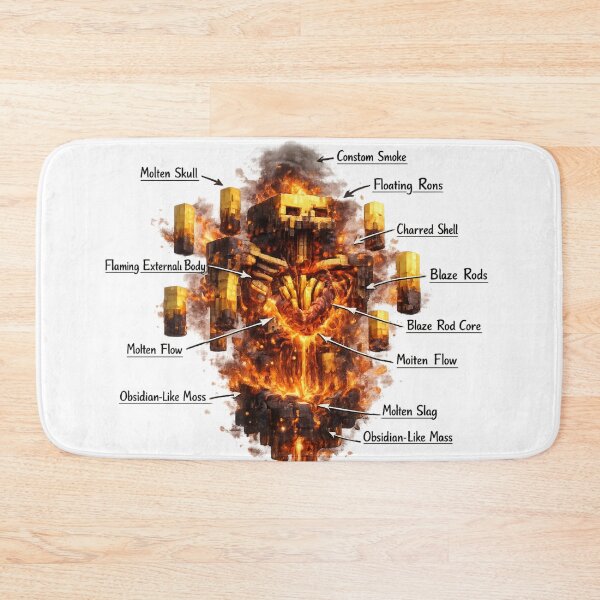 Item preview, Blaze Anatomy – Infernal Core with Blaze Rod Heart designed and sold by Ana Gómez.