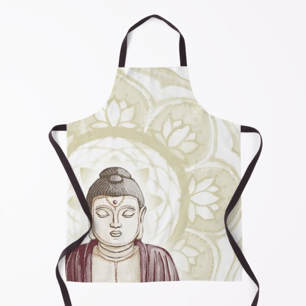Item preview, Buddha Padma Watercolor - Fawn Earth Wine - Gold Halo designed and sold by Irene Estelle.