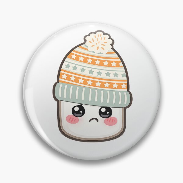 Item preview, Milo the Marshmallow ☁️ Pouty Cozy Kawaii Winter Character Sticker designed and sold by Bubby Sweets Creations.