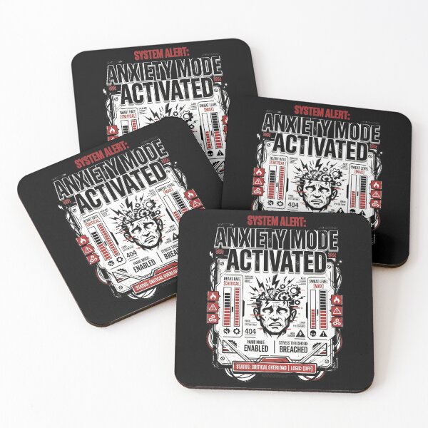 Item preview, Anxiety Mode Activated Funny Tech Style Design designed and sold by Quiet Chaos Club.