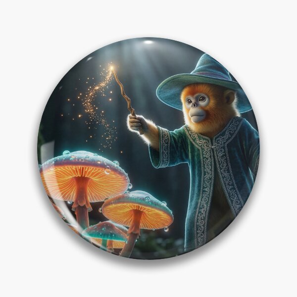 Item preview, Golden Snub-Nosed Monkey Sorcerer Casts a Spell designed and sold by Tridentulus.