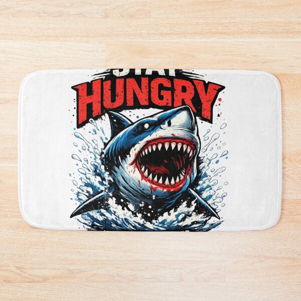 Item preview, Stay Hungry Shark T-Shirt – Aggressive Apex Predator Streetwear Design designed and sold by Wear Sculpt.