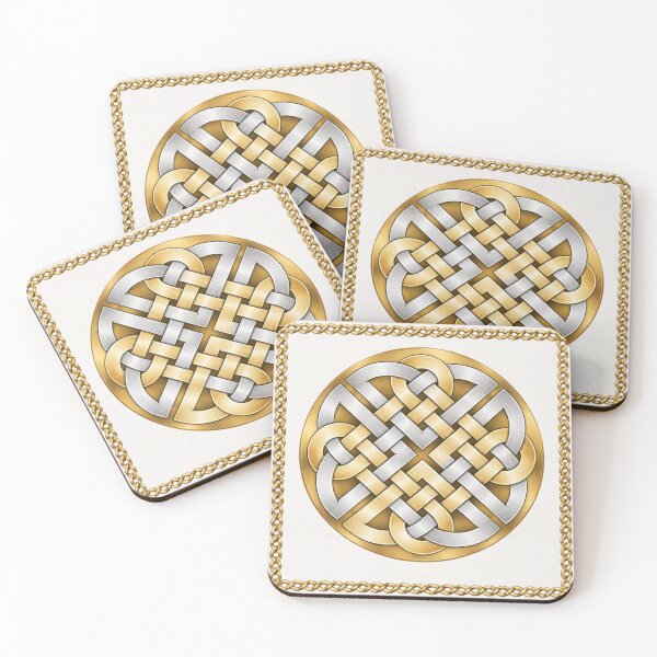 Item preview, A square braided pattern in gold and silver designed and sold by Ratatosk-AI.