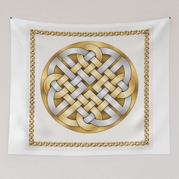Item preview, A square braided pattern in gold and silver designed and sold by Ratatosk-AI.