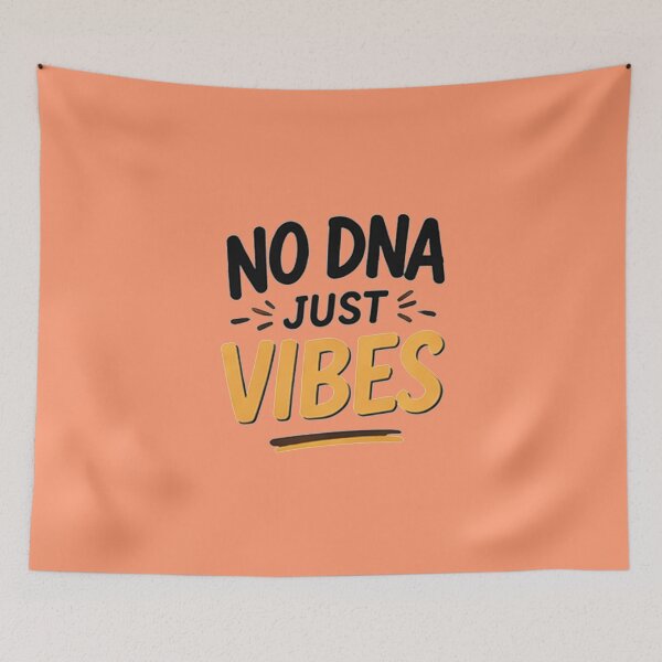 Item preview, COLOURED No DNA Just Vibes Funny Minimalist Viral Quote Design Gift for women designed and sold by The Melanic.