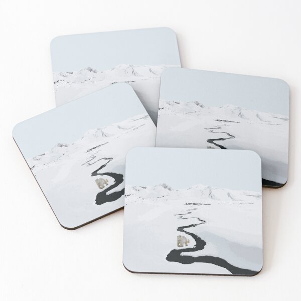 Item preview, Polar Bears Walking Beside Frozen River designed and sold by Arturo Daniel Garcia Palomo.