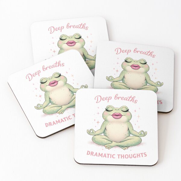 Item preview, Deep Breaths, Dramatic Thoughts - Meditating Frog designed and sold by PoiseAndPanic.