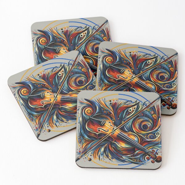 Item preview, Colorful Abstract Violin Art designed and sold by Szpaku desart .