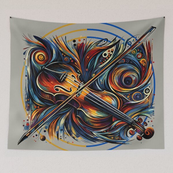 Aperçu de l'œuvre Art abstrait coloré du violon créée et vendue par Szpaku desart .