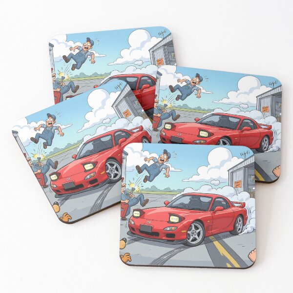 Item preview, Mazda RX-7 Cartoon designed and sold by Racing Art Store.