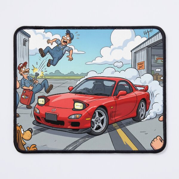Item preview, Mazda RX-7 Cartoon designed and sold by Racing Art Store.