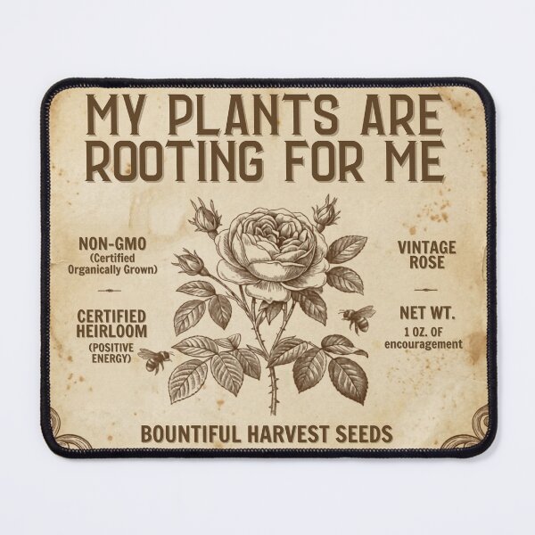 Item preview, My Plants Are Rooting For Me | Vintage Seed Packet Graphic designed and sold by By Dana Studio.