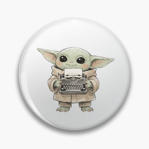 Item preview, BABY YODA TYPEWRITER designed and sold by LIS AND MELIVERSO.