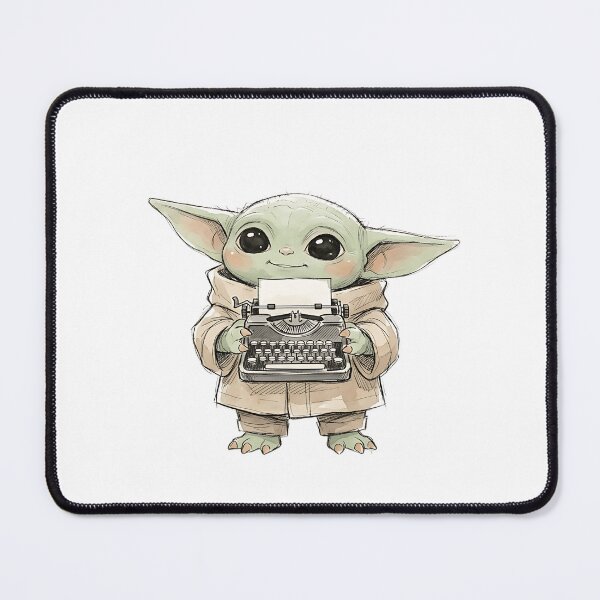 Item preview, BABY YODA TYPEWRITER designed and sold by LIS AND MELIVERSO.