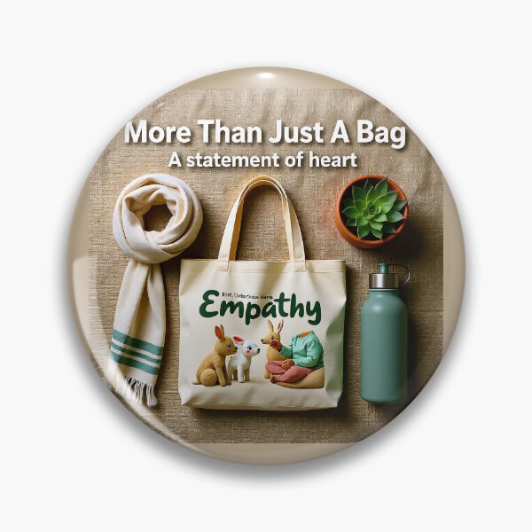 Item preview, More Than Just a Bag — Flatlay of “Empathy” Tote with Essentials | A Statement of Heart designed and sold by Creative-RE.