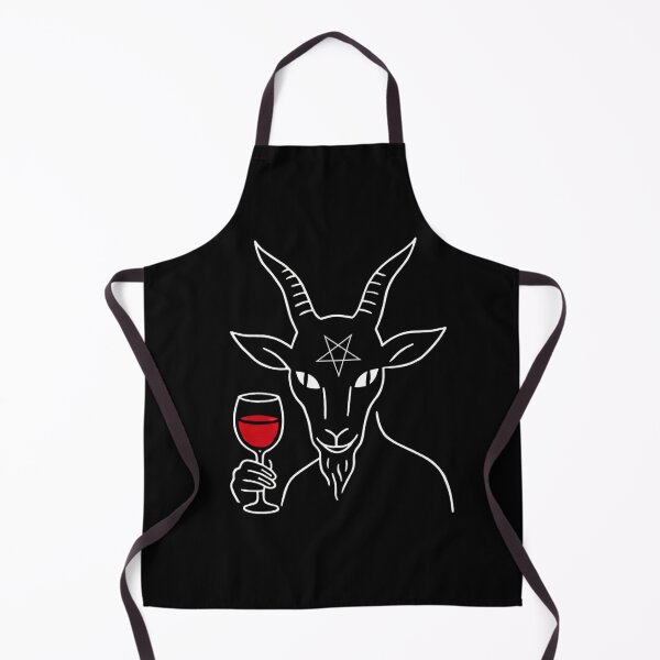 Item preview, Baphomet with Wine Glass - Gothic Occult Line Art designed and sold by MoonlitCatacomb.