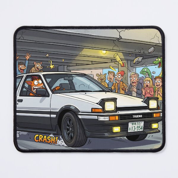 Item preview, Toyota Corolla AE86 Initial D Cartoon designed and sold by Racing Art Store.