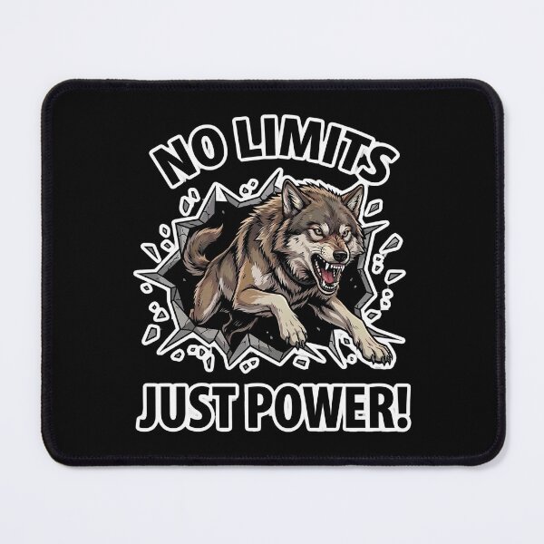 Item preview, No Limits Just Power Wolf T-Shirt Aggressive Motivation Gym Design designed and sold by sophiajon.