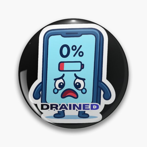 Item preview, Drained Social Battery 0 Percent Introvert Low Energy Sticker designed and sold by LumereAndCoeur.