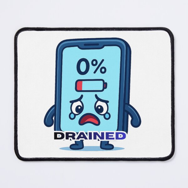 Item preview, Drained Social Battery 0 Percent Introvert Low Energy Sticker designed and sold by LumereAndCoeur.
