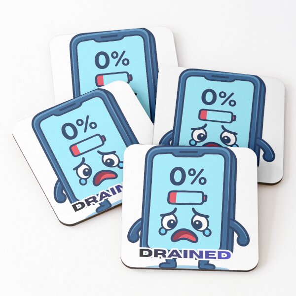 Item preview, Drained Social Battery 0 Percent Introvert Low Energy Sticker designed and sold by LumereAndCoeur.