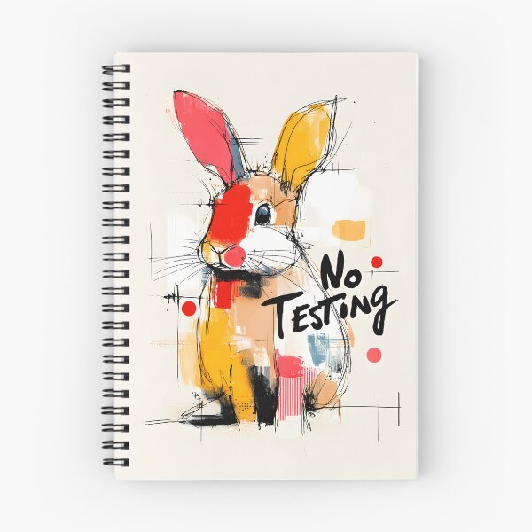 Item preview, No Animal Testing - Vibrant Rabbit Protest Art - Bold Animal Rights Statement Artwork designed and sold by OlfactoART Studio.