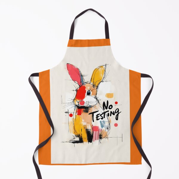 Item preview, No Animal Testing - Vibrant Rabbit Protest Art - Bold Animal Rights Statement Artwork designed and sold by OlfactoART Studio.