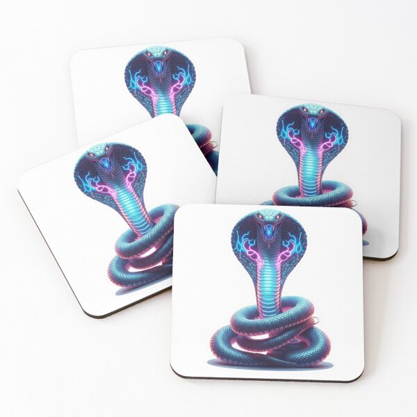 Item preview, Neon Cobra Snake – Glowing Cyberpunk Serpent Sticker designed and sold by Mojbin.