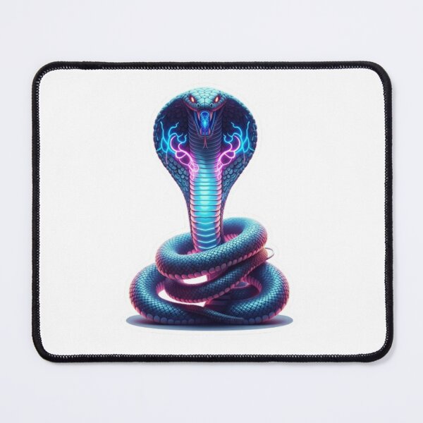 Item preview, Neon Cobra Snake – Glowing Cyberpunk Serpent Sticker designed and sold by Mojbin.