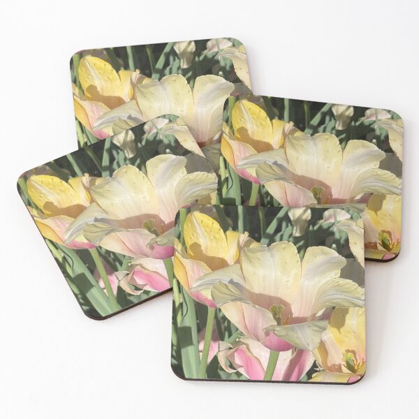 Item preview, Yellow and Pink Tulips designed and sold by JessFlowersAndStuff.