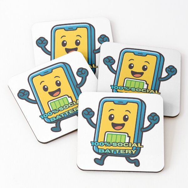Item preview, 100% Social Battery Happy Mood Extrovert Energy Sticker designed and sold by LumereAndCoeur.