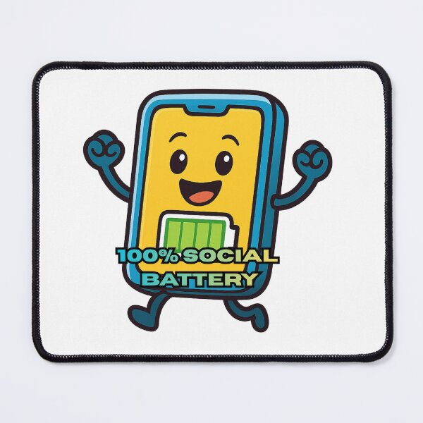 Item preview, 100% Social Battery Happy Mood Extrovert Energy Sticker designed and sold by LumereAndCoeur.