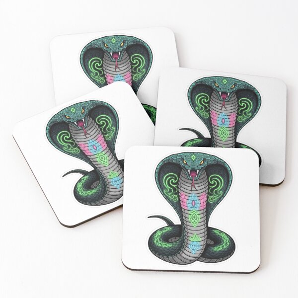 Item preview, Sacred Neon Cobra – Spiritual Snake Chakra Energy Sticker designed and sold by Mojbin.