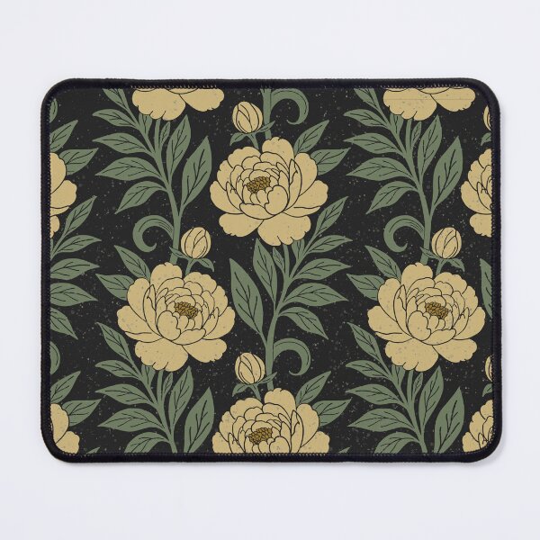 Item preview, Large scale of Dark Vintage Peony Botanical Floral Vine Repeat Pattern designed and sold by DColourMuse.