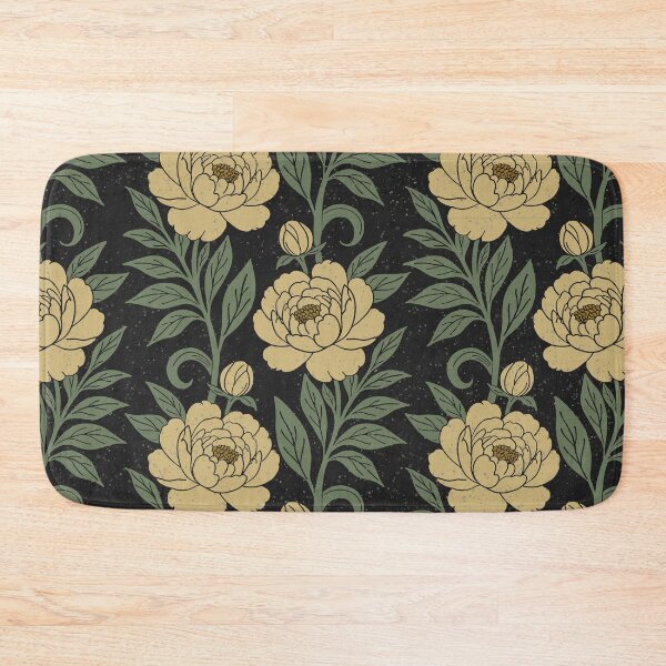Item preview, Large scale of Dark Vintage Peony Botanical Floral Vine Repeat Pattern designed and sold by DColourMuse.